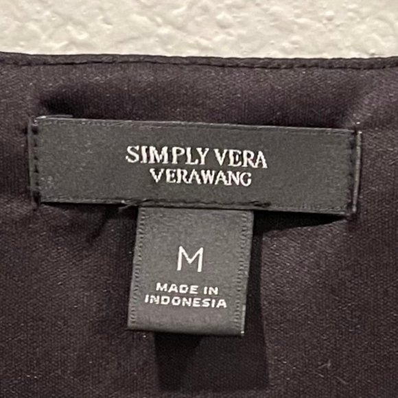 SIMPLY VERA VERA WANG Puff Sleeve Peplum Top - Picture 3 of 5